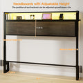 Convertible Reversible Headboard with RGB LED & Charging Station - twin/full/queen