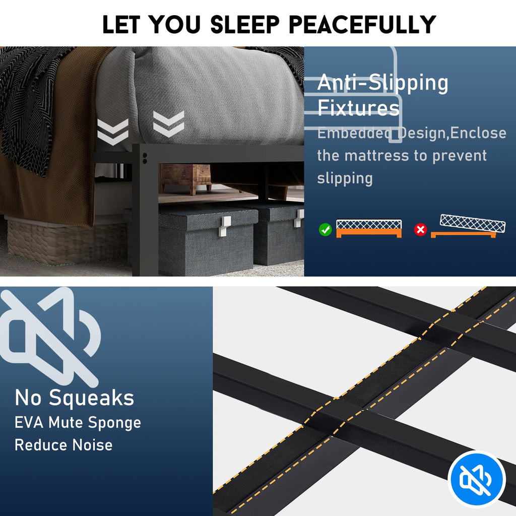 Full Size Lift Up Storage Bed Frame with Charging Station