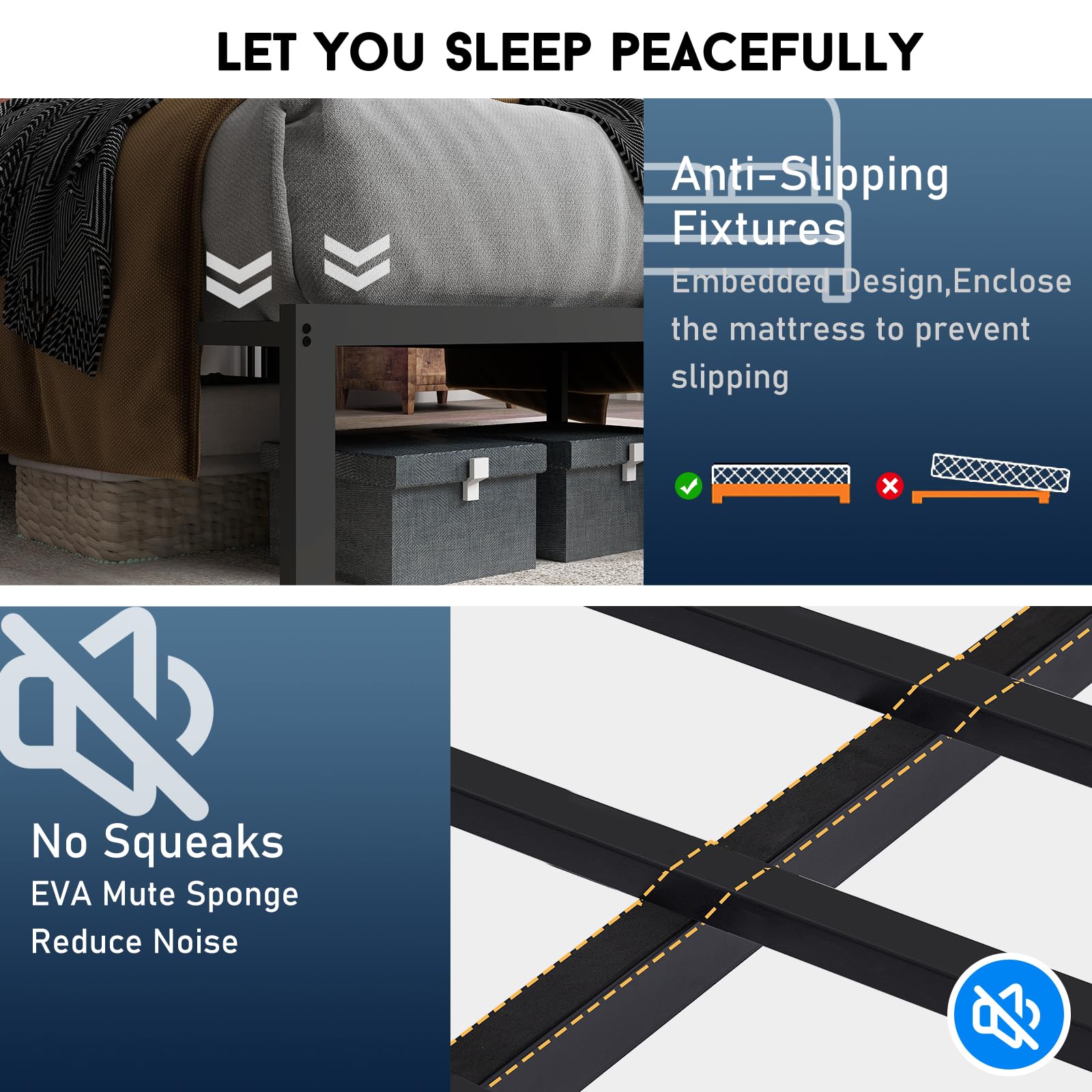 Full Size Lift Up Storage Bed Frame with Charging Station