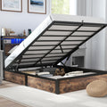 Full Size Lift Up Storage Bed Frame with Charging Station