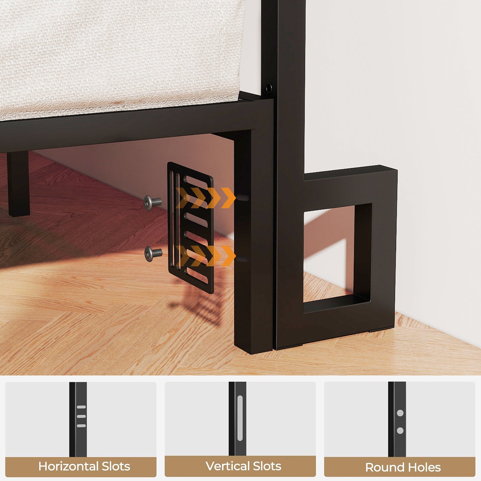 Convertible Reversible Headboard with RGB LED & Charging Station - twin/full/queen